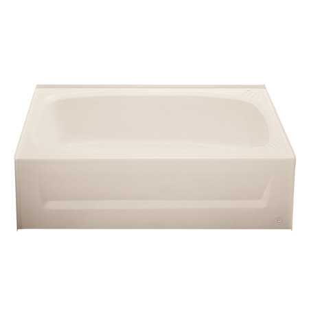 KINRO COMPOSITES Kinro ALM2754A LH-SPK ABS Bath Tub with Apron - 27 in. x 54 in., Left Hand, Almond 208959